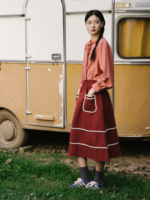 Maple Road Skirt_Brick