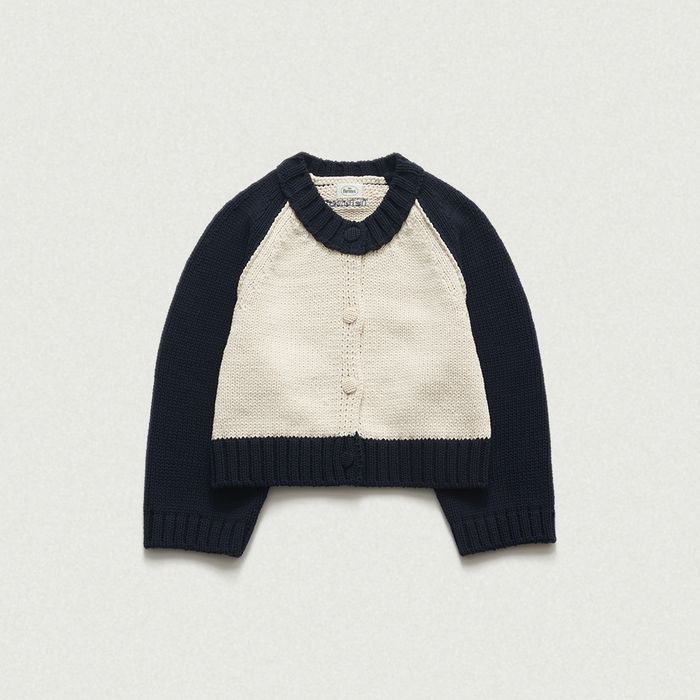 Varsity Knit Cardigan (Navy)