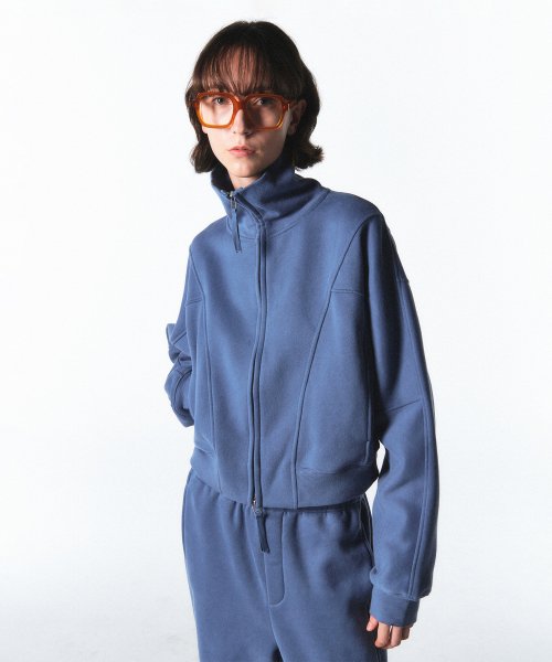 Line Jersey Track Top_Pastel Blue