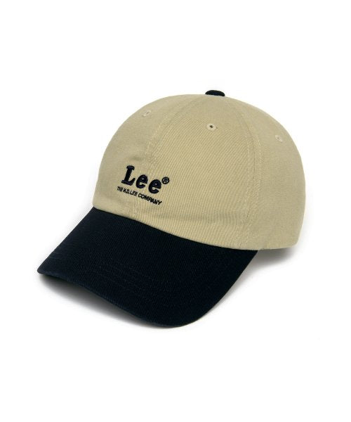 Color-blocking baseball cap beige