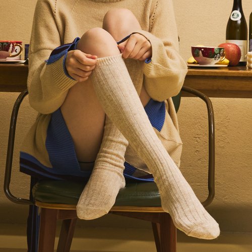 ジェニー カシミアウール ニーソックス
