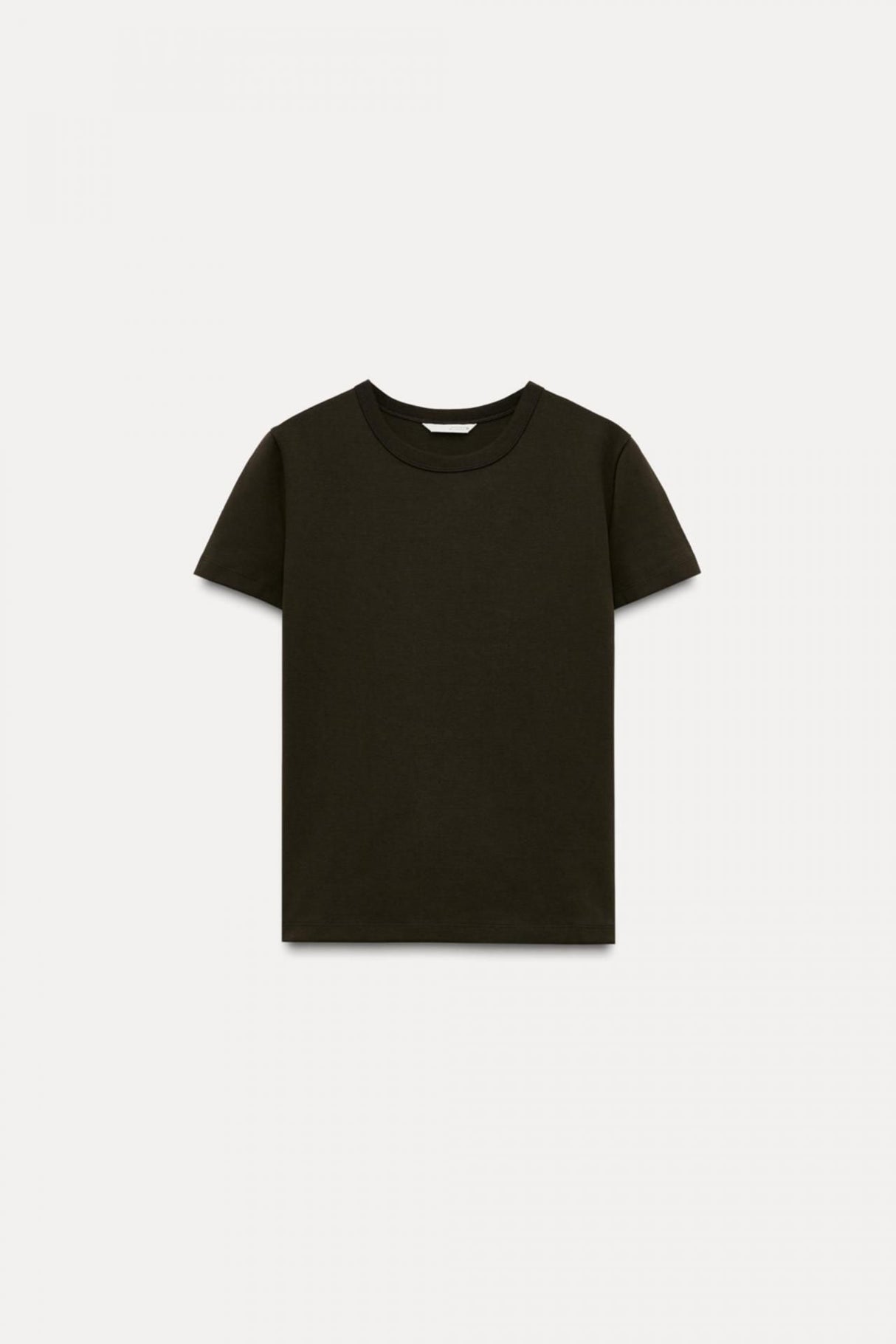 Spanish Shop ZARA Short-Sleeved Interlock T-Shirt 4174/378 GREEN