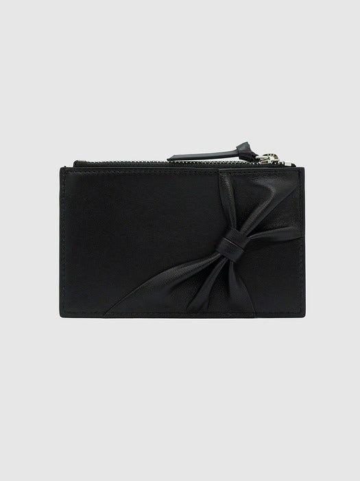 Bow Sheep Leather Cardwallet_Black