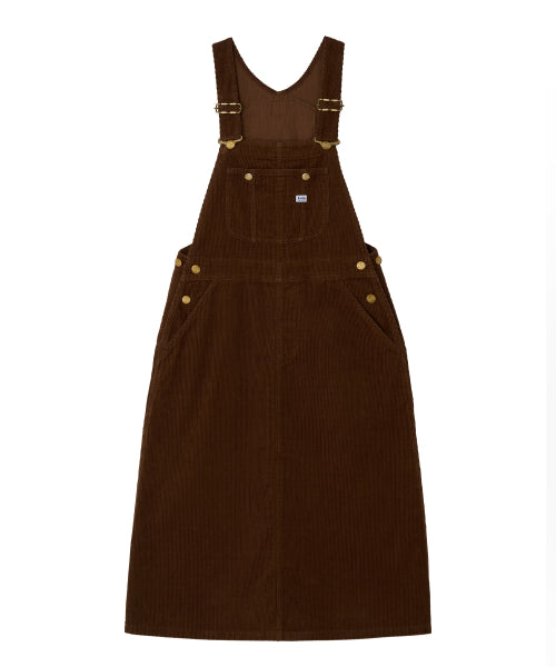 Corduroy Overall Dress Brown