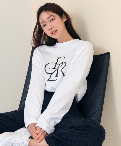 [21FW] Graphic Basic Long Sleeve T-Shirt_WHITE