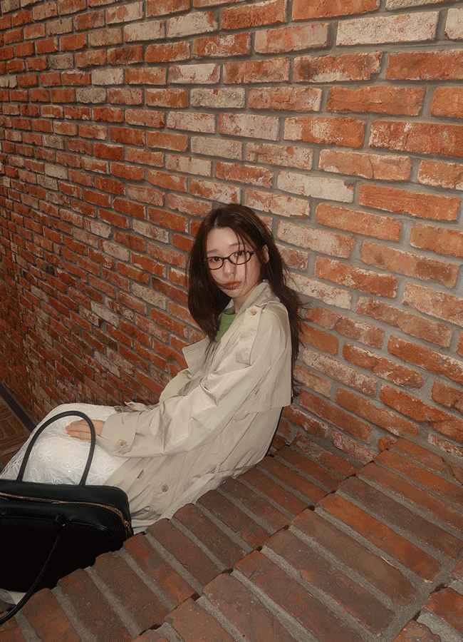 유이니 Powder trench coat (2color)