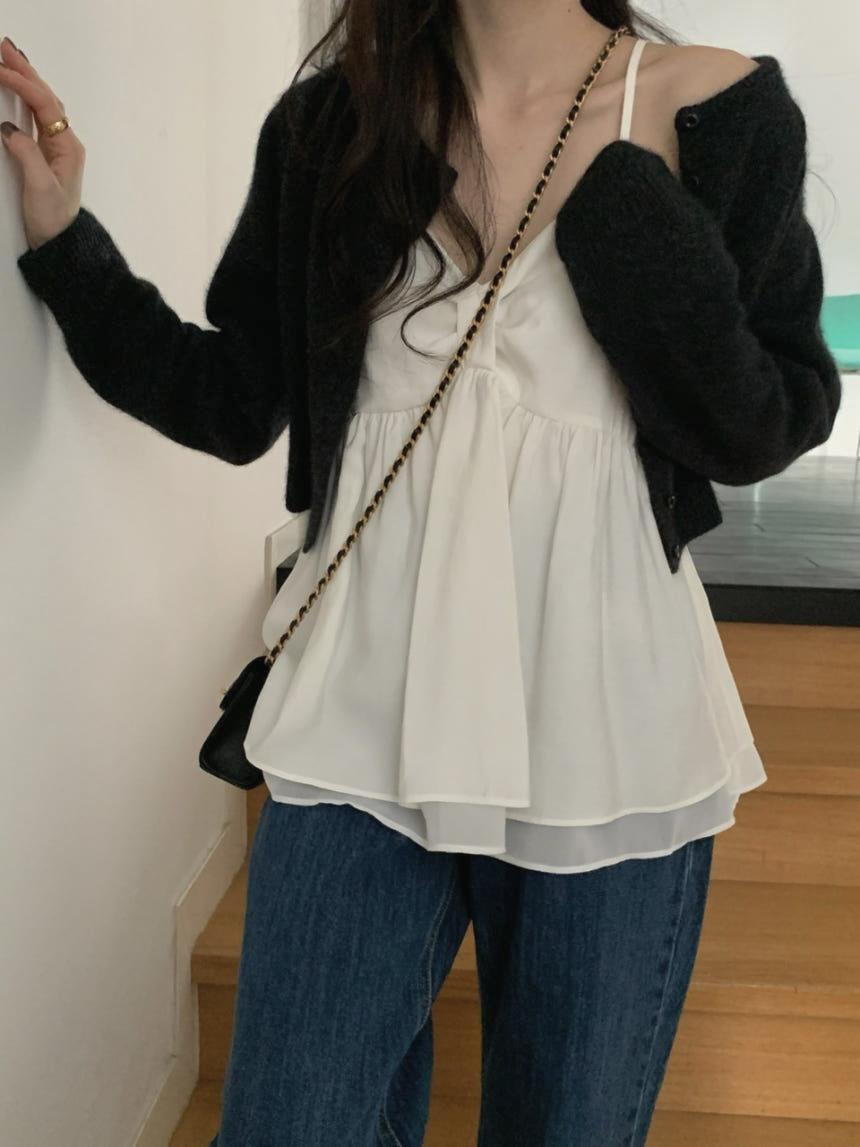 Apart of the Frill Layered Bustier Blouse