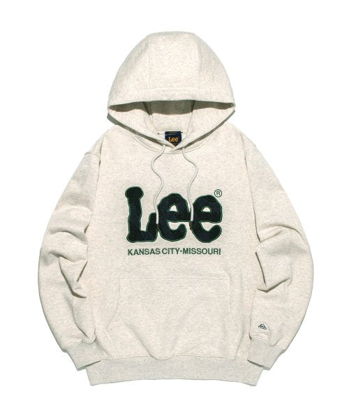 Big Twitch Denim Appliqu챕 Hoodie Oatmeal