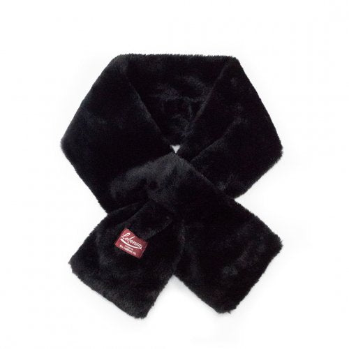 Mink fur muffler black