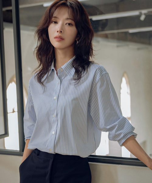 SITP5162 Loose Fit Formal ST Shirt_Light Blue ST