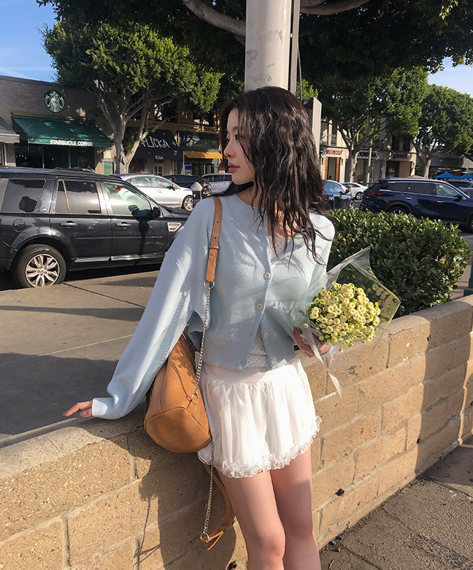Nearwear [New Spring 🌸] Lucent Round Neck Cardigan (9 colors)