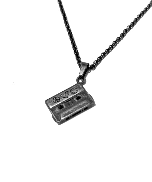 1980s vintage cassette tape necklace
