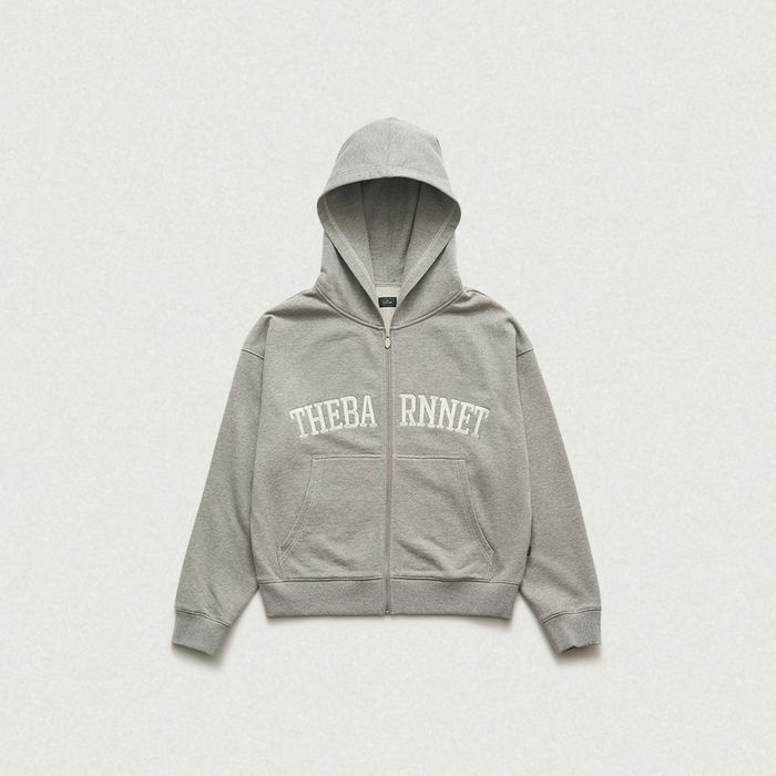 Campie Sweat Zip-Up Hoodie Jacket (Grey)