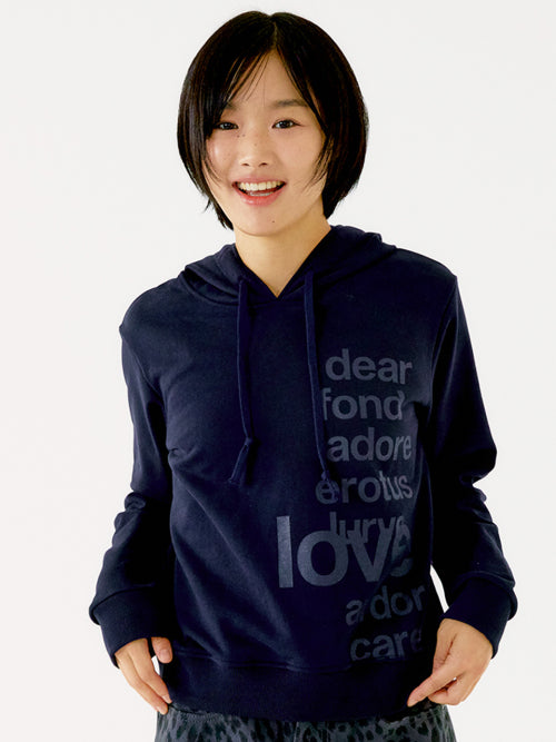 Lettering hoodie, navy