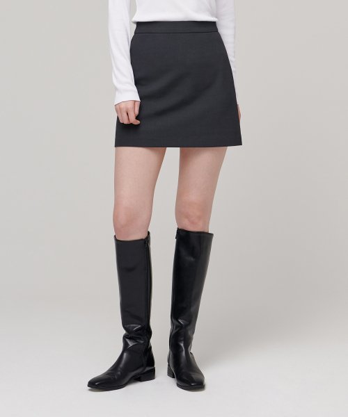 Women's Basic Mini Skirt [Gray]