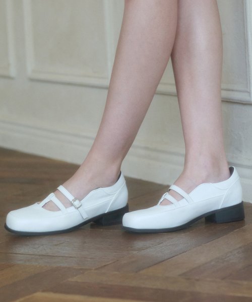 Double T-Strap Flats 412415007 (3cm/2colors)