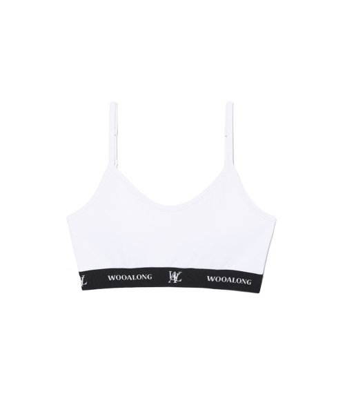 Banding logo tank top - WHITE