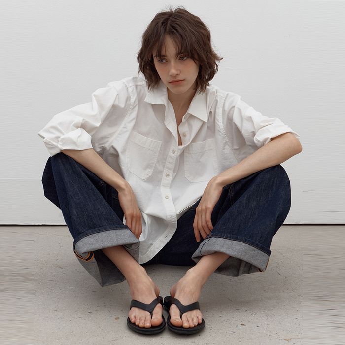 Vintage washing shirt (ivory)