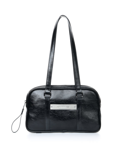CRYSTAL LEATHER MINI BOSTON BAG_BLACK