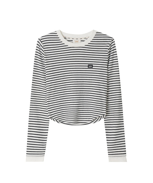 Women's Striped Long Sleeve T-Shirt White