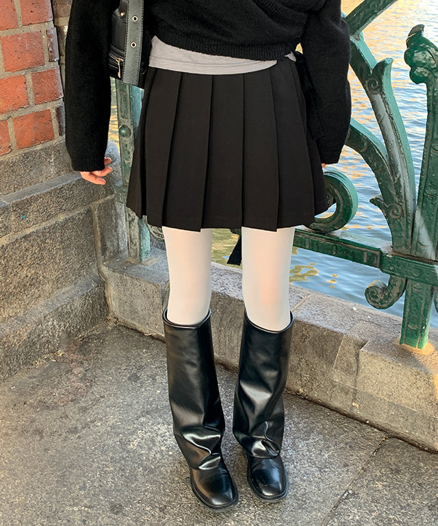 Daily JU Mitien Pleats Mini Skirt