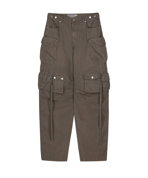 ERBE MULTI CARGO PANTS [BROWN]