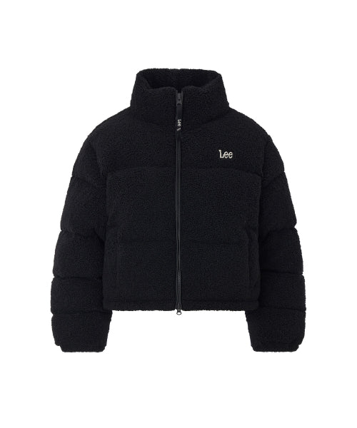 Women's Crop Fleece Short Down Black