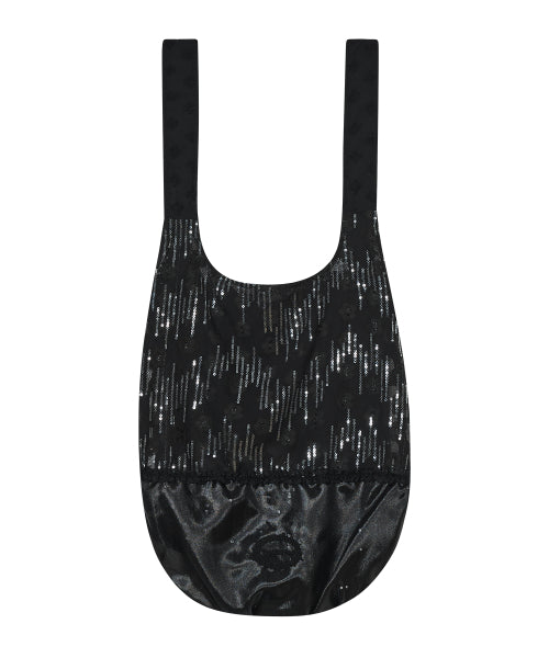 Pailletted Knotted 2-Way Bag [Black]
