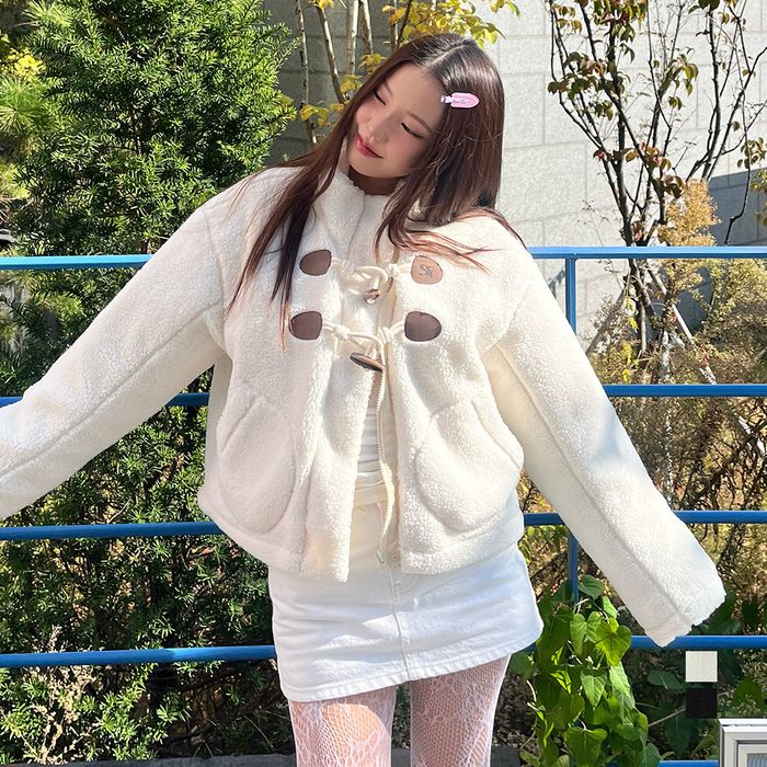(Woman) Duffled Short Fleece Jumper_2COLOR