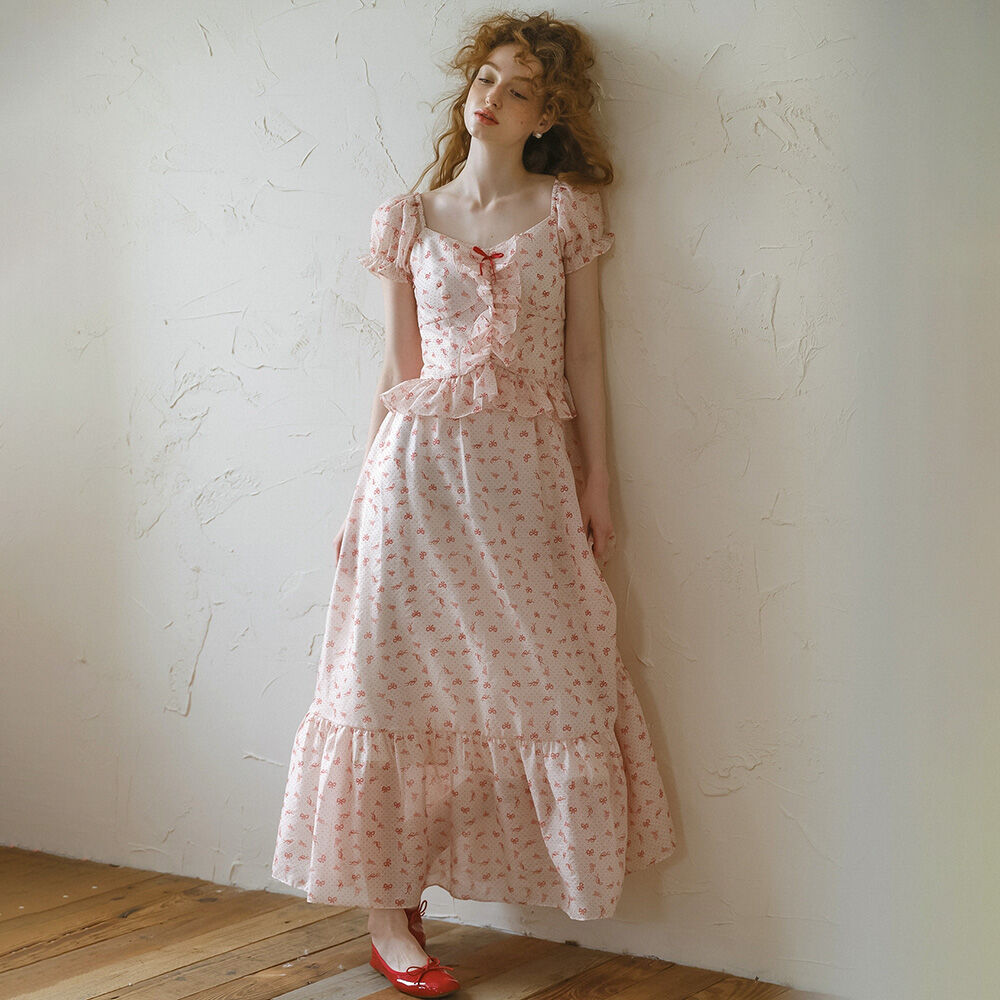 This is Polka-dot bow ruffled dresser