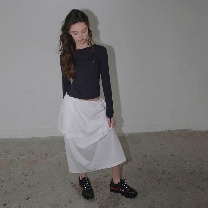 Jambon layered skirt (white)