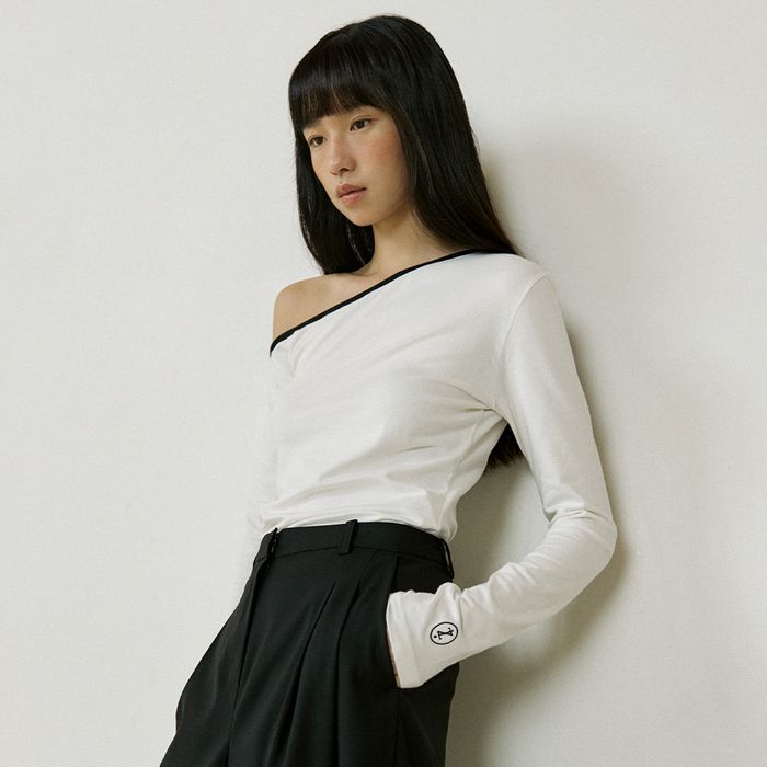 Binding One Shoulder Sleeve (ivory)
