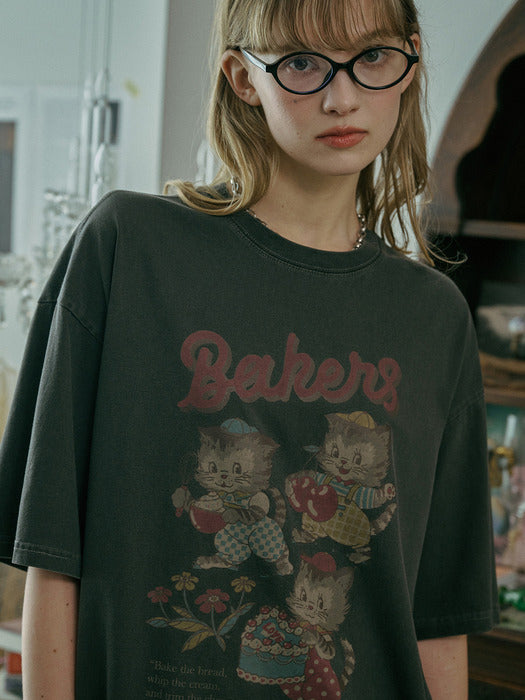 Bakers Pigment Short-Sleeved T-Shirt Smoke Black