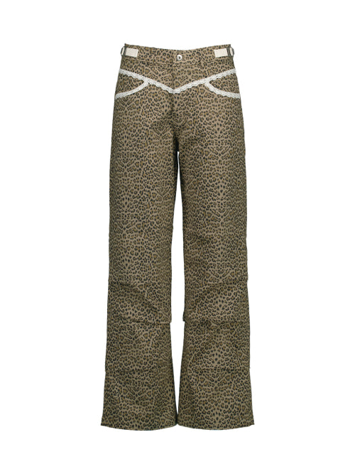 パンツ [SET UP EXE] LEOPARD LACE PANTS LEOPARD LACE PANTS BEIGE - SETUP EXE | 60% - Asian Fashion
