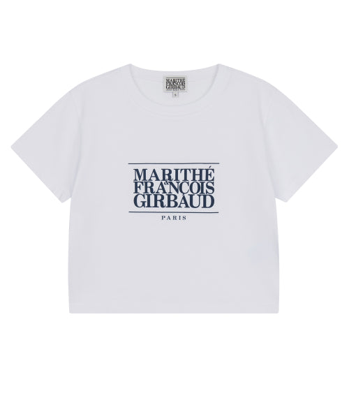 W CLASSIC LOGO CROP TEE white
