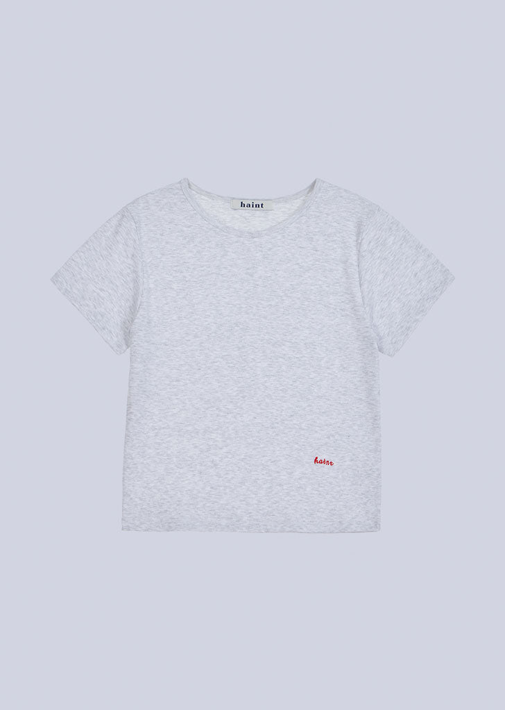 헤인트 HAILY BASIC T-SHIRT_MELANGE GRAY