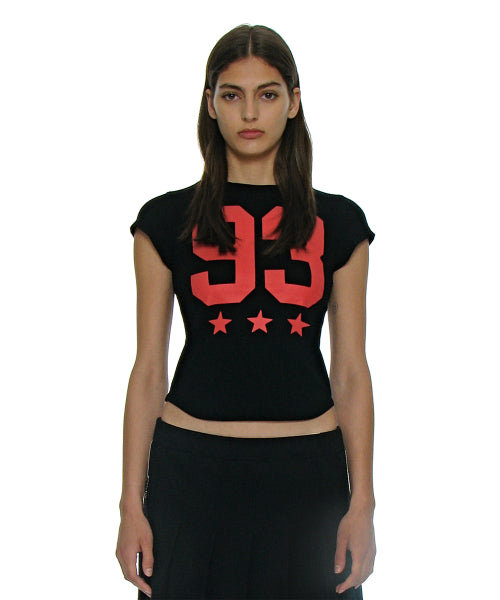 93 Chaos Printed Short Sleeve Tee_Black