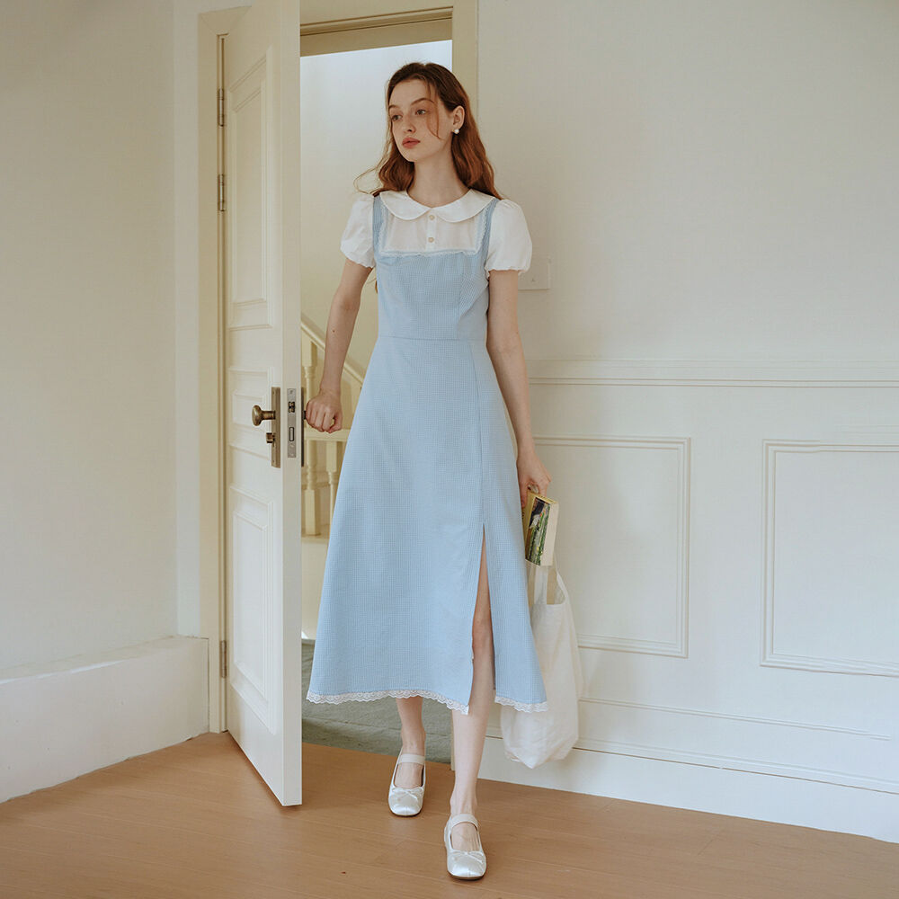 Cest_Baby doll fake two-piece dress