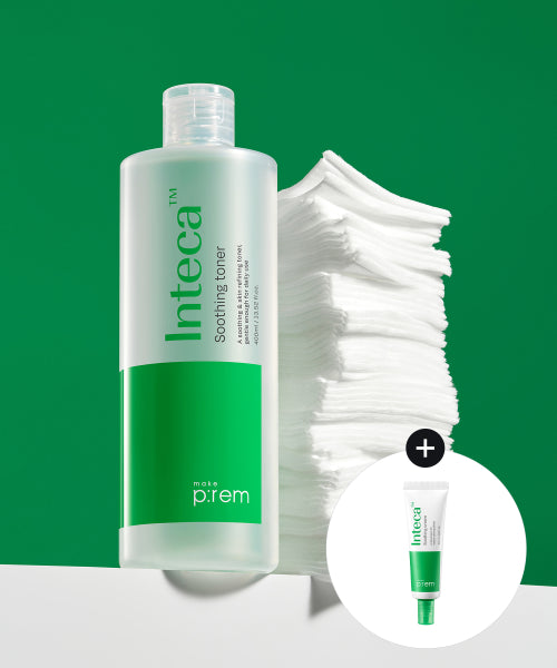 [Gift] Inteca Soothing Toner 400ml Large Capacity Set (+Cotton Pads)