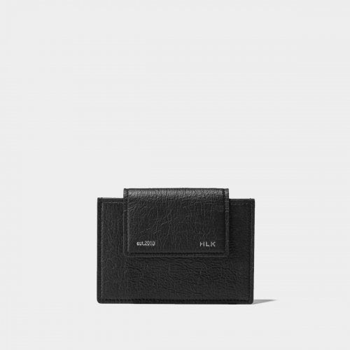 Semi Flip Card Wallet - Black