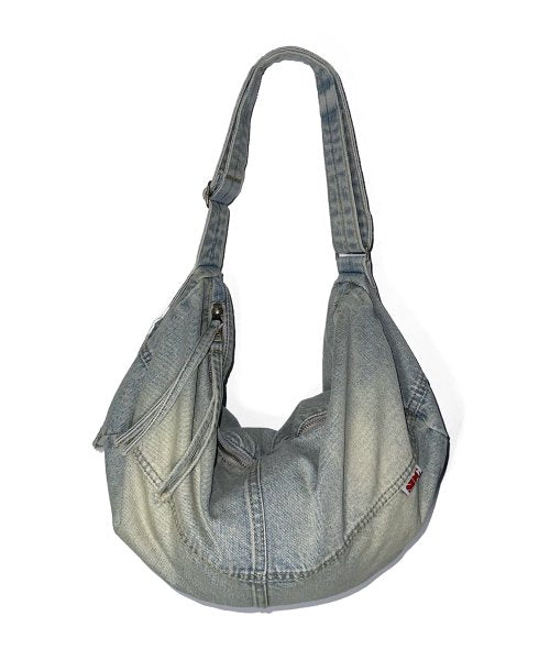 Washed Denim Duffle Bag Washed Blue