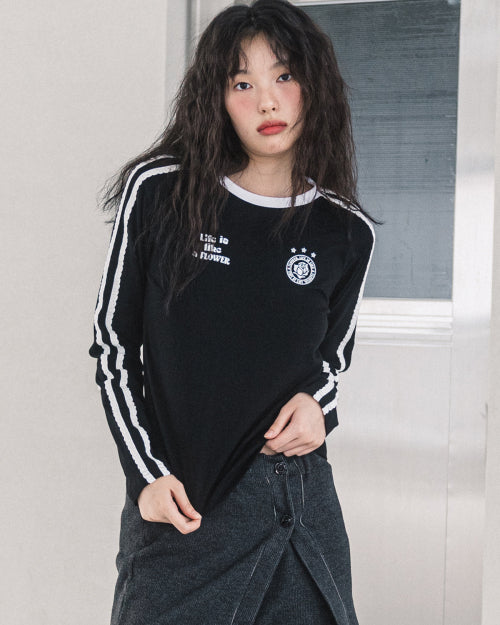 W LLF UNIFORM L/S TEE (BLACK)