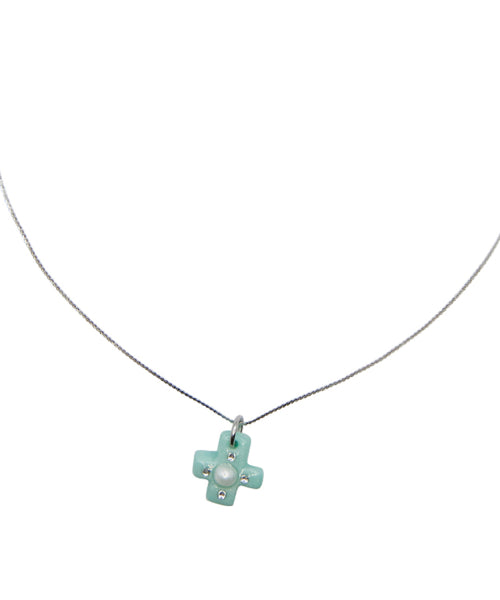 NFF crossway pearl necklace-mint - Review | Musinsa