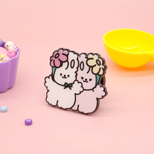 Candy Flower Pom Pom Rabbit Genuine Grip Tok (5 colors)