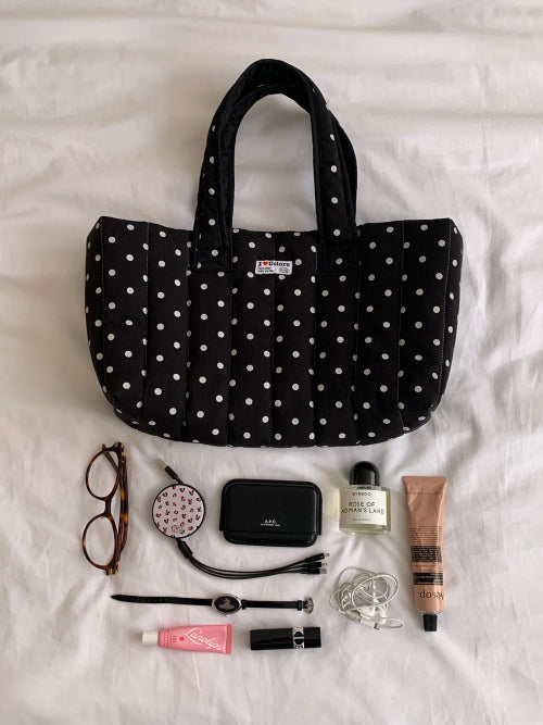 padded hand bag (dote) dot handy bag