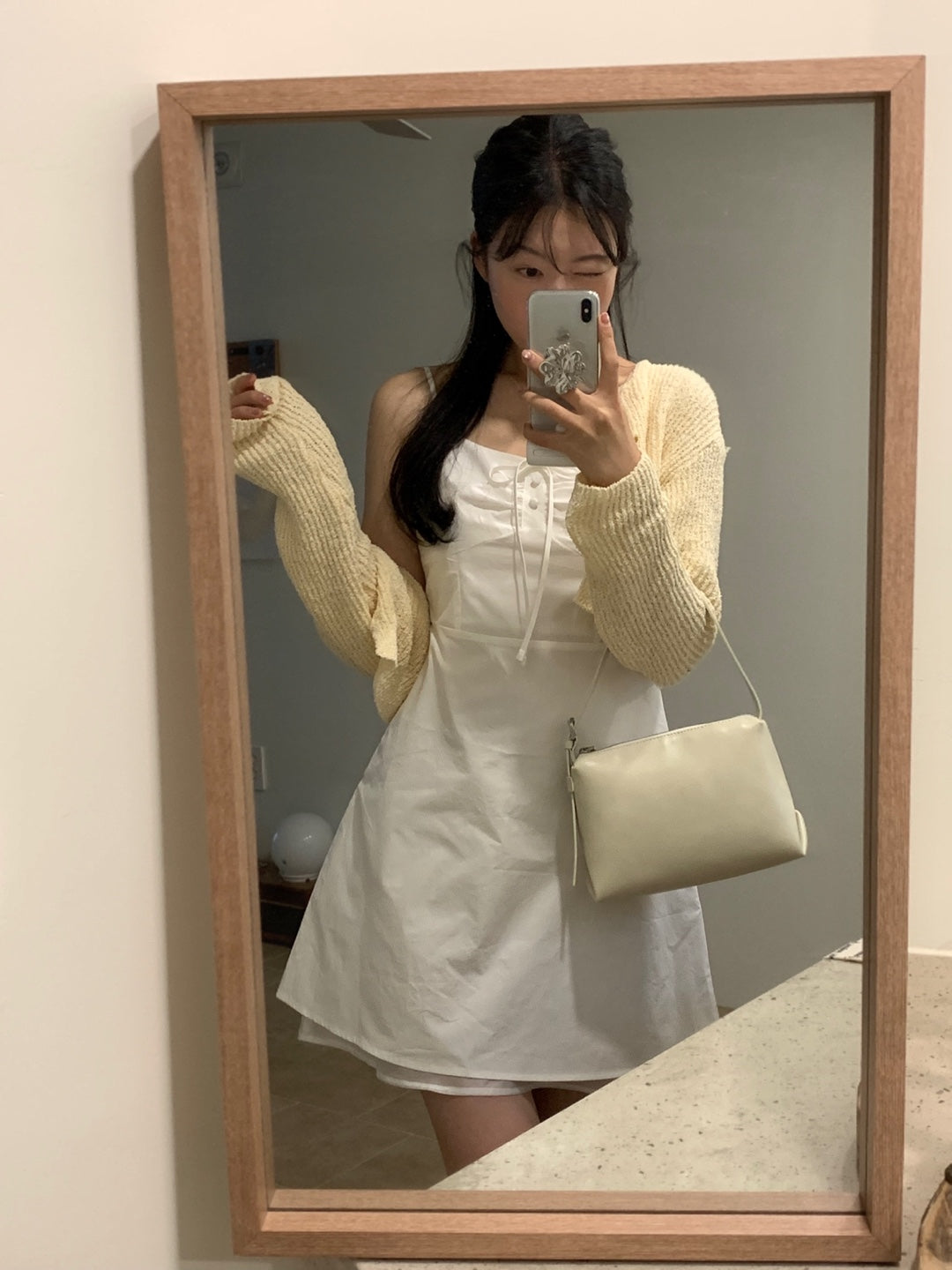 Peter & Wendy [MADE] Printed Ribbon Mini Dress