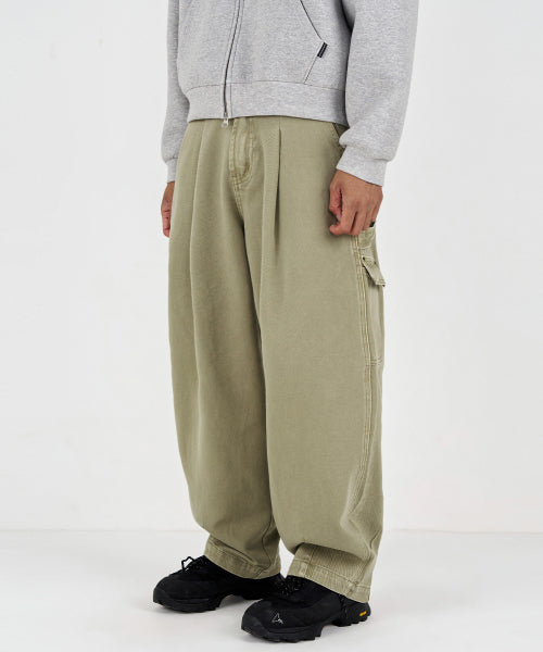 Carpenter Long Balloon Pants (Beige)
