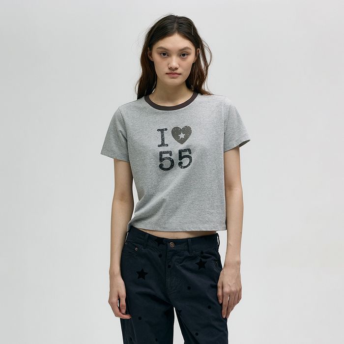 HEART RINGER T-shirt grey