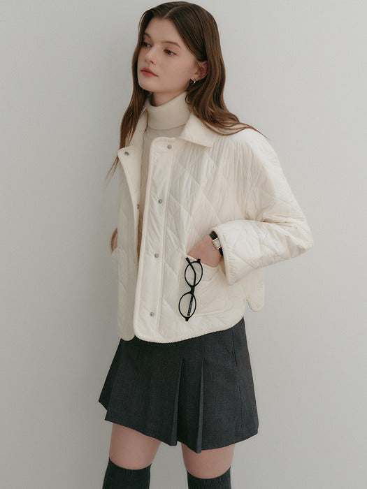 Adelia Collar Quilted Jacket / Adelia Collar Quilted Jacket_2colors