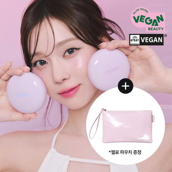[New Arrival/Special Launch] Espoir Dewy Like Gel Tone-Up Cushion SPF50+ PA+++ 15g (+Free Gel Pouch)